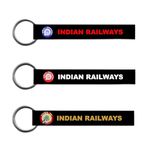 SIGNOOGLE 3 Pcs Indian Railways Lanyard keychain Holder Compatible For All Bikes Car Key Holder Multicolored Key Tag (6 x 1 Inches)