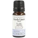 Nikura - Fresh Linen (Floral) Fragrance Oil - 10ml | Perfect for Diffuser for Home, Soap Making, Candle Making, Wax Melts | Bath Bombs, Pot Pourri Refresher Oil, Perfume Scents, Burner Oil | UK Made