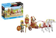 Playmobil 71543 Asterix: Roman Chariot, journey through the land, including removable helmets, bracelets, and cloak, detailed play sets suitable for children ages 5+