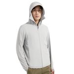 GUSTAVE® Men's Sun Protection Hoodie Shirt UPF 50+ Long Sleeve UV SPF T-Shirts with Mask Rash Guard Fishing Lightweight, XXXL