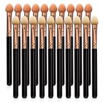 UorPoto Eyeshadow Applicators Double Sided Sponge Tip Foam Reusable,20Pcs Professional Organic Long Handle Washable Makeup Eye Shadow Brush Set