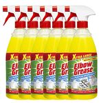 Elbow Grease Degreasers and Cleaners - Suitable for Removing Stains from Glass, Microwave, Kitchenaries, Bathroom, Fabrics, Plastics with Fresh Lemon scented Formula (1 Liter) (Pack of 6)