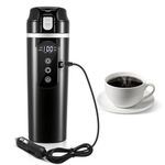 24V/12V Car Electric Kettle - Portable Travel Heating Cup, 500ml Car Tea Kettle and Coffee Cup With LCD Temperature Display