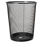 Rolodex Wastebasket, MESH Wastebasket 11-1/2" Diameter x 14-1/4"h, 1 Unit, Black (22351)