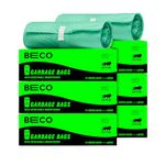 Beco Eco-Friendly Garbage Bags for Dustbin | 90 Pcs | Large 24 X 32 Inches | Pack of 6 | Green | Dustbin Bags/Trash bags with Detachable drawstrings