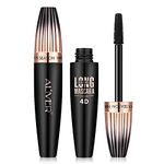 Waterproof Mascara Black, 4D Silk Fiber Eyelash Mascara, Extra Long Lash Mascara and Thick, Long Lasting, Waterproof & Smudge-Proof