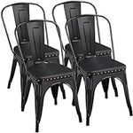 Yaheetech 4pcs Metal Dining Chairs 