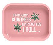 Rolling Tray - Pink Metal Rolling Tobacco Holding Tray Smoking Accessories Pink Rolling Tray - Womens Smoking Tray