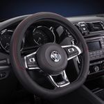 D Shaped Steering Wheel Cover, Leat