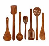 Amaze Shoppee Kitchen Utensils Set, Wooden Cooking Utensil Set Non-Stick Pan Kitchen Tool Wooden Cooking Spoons and Spatulas Wooden Spoons for Cooking Spoon Set of 7