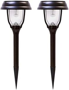 SOLARBASICS SB-145 DC Pathway Solar Landscape Accent Light, Dual Warm/Bright White Bulb, LED, Oil Rubbed Bronze, 2-Pack