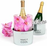 Berlinzo Ice Mold Wine Bottle Chiller - DIY Floral Ice Bucket Mold for Cooling Champagne & Other Beverage Bottles Up To 3.5 Inches Wide - Floral Orchid Decorations for Parties, Weddings & Celebrations