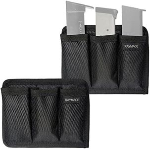 RAYMACE Triple Magazine Pouch with Melt Adhensive, Pistol Mag Holder Indoor Gun Safe Accessory