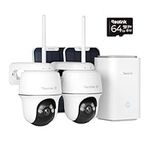 Reolink Home Hub+ 4K HD Security Camera Outdoor Wireless Kit, Argus PT Ultra+Solar Panel Home Security System, 64GB Local Storage, No Subscription Fee, 360° Surveillance, Night Vision, 2.4/5 GHz WiFi