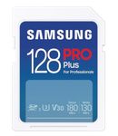 SAMSUNG PRO Plus Full Size 128GB SDXC Memory Card, Up to 180 MB/s, Full HD & 4K UHD, UHS-I, C10, U3, V30 for DSLR, Mirrorless Cameras, PCs, MB-SD128S/AM, 2023