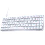 TMKB Wired Gaming Keyboard LED Backlit Ultra-Compact 60 Percent Keyboard,68 Keys Mechanical Keyboard with Separate Arrow/Control Keys, T68SE