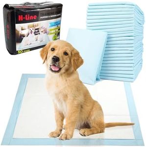 H-line Pack of 100 Quality Multi Layered Pet Dog Puppy Pads Large Absorbent Training Trainer Floor Toilet Wee Mats
