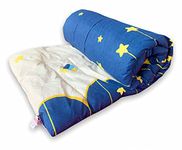 AWSM Collection Baby Super Soft All Season Use Comforter/AC Blanket for Kids, 43 x 58 Inches (0-5 Years)-White and Blue