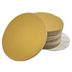 AutKerige 100 Pcs 6inch Hook and Loop Sanding Discs， 320 Grits Gold Sandpaper for Random Orbital Sanders，Aluminum Oxide Abrasive - Ideal for Automotive Paint and Woodworking