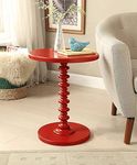Device Bas with BROWN ART SHOPPEE Nesting Table, End Table For Living Room Side Table For Bedroom Pedestal Modern Coffee Table (Red, Wood)