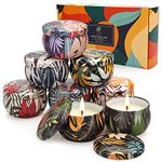 Amorxiao Scented Candle Gifts Set, 8 Pack 2.5Oz Aromatherapy Candles Natural Soy Wax Candles Sets, Long Lasting Portable Travel Tin, Summer Woman Candles Gifts for Birthdays, Anniversary