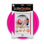 Safe Grabs: Multi-Purpose Silicone Original Microwave Mat as Seen on Shark Tank | Splatter Guard, Trivet, Hot Pad, Pot Holder, (BPA Free, Heat Resistant, Dishwasher Safe), Set of 2 (Hot Pink)