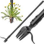 PECHAM Weeder - The Original Stand Up Weed Puller Tool with Long Handle - Made with Lightweight Steel & 4-Claw Steel Head Design - Easily Remove Weeds Without Bending, Pulling, or Kneeling