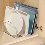 NAOE Cabinet Pan Cover Storage Rack Plate, Pot, Lid Rack, Cutting Board Dish Stand | Lid Holder Utensil Rack for Kitchen (Pack of 1)