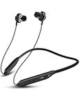 MAS CARNEY Wireless Bluetooth in-Ear Earphones BI2，Neckband Magnetic Headphones with Microphone Dual Drivers for Phone Call Music Running Sports Gym, Black