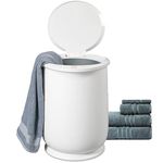 Homewerks Towel Warmer, Luxury Towel Warmer Fits Two Large Bath Towels for Bathroom or Spa, Blanket Warmer, Bucket Style, White Auto Shut Off 60 Minute Timer