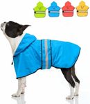 Candofly Dog Raincoat Hooded Poncho - Adjustable Waterproof Dog Rain Jacket Lightweight Reflective Dog Rain Coat Pet Slicker for Small Medium Large Dogs (Medium, Sky Blue)