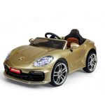 MEKASHI Electric Ride on Car for Kids, Parental Remote, 12V Rechargeable Battery, 3 Speed, LED Lights, Music, Bluetooth, 1 to 7 Years, Swing Function, Long Wheelbase, ISI Mark, MKS002D-Metallic Gold