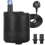 20W 1500L/H Submersible Water Pump,Ultra Quiet Aquarium Water Pump, Fish Tank Fountain Pond with 2.5m Power Cord and Adjustable Switch for Fish Tank, Pond, Hydroponics