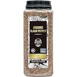 Soeos Table Ground Black Pepper 18oz (510g), Peppercorns, Fresh Black Peppercorn Powder, Ground Black Peppercorns, Table Grind Black Pepper, Read to Use Black Pepper, Black Pepper Bulk, 24 Mesh Size.