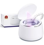 Sonic Pro Dental Cleaning Pod, 43kHz Ultrasonic Retainer Cleaner Machine for Dentures, Mouthguards, Braces, Aligners, Toothbrush Heads, Jewellery & All Dental Appliances (Pearl White)