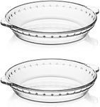 Sweejar Glass Pie Pan for Baking(2 