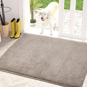 PURRUGS Dirt Trapper Door Mat 80 x 120 cm, Non-Slip Machine Washable Entrance Rug, Dog Door Mat, Super Absorbent Welcome Mat for Front Door, Back Door, Entry, Muddy Wet Shoes and Paws