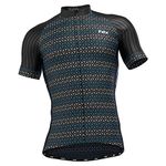 FDX Cycling Jersey Men’s - Quick Dry, Breathable Short Sleeve Cycle Tops - Full Zipper Bicycle Riding Shirt with 4 Pockets, Mountain Bike, Running, MTB Racing, Outdoor Sports Clothes (Black XL)