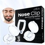 Abelia Anti Snoring Devices for Men and Women Soft Silicon Nose Clip | Unisex Snoring Stopper Anti Snore Free Sleep Silicone Magnetic Nose Clip | Stop Snoring (Pack of 3)