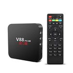 Difcuy 4K Ultra HD TV Box,V88 Plus Rockchip 3229 Quad-Core 1080P 2+16GB Mali-400MP2 GPU 2.4G WiFi 3D Miracast TV Set Top Box for Android 7.1,*US Plug