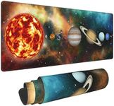 Galaxy Mouse Pad Big Gaming Mouse Pad Long Large Mouse Mat Full Desk Pad XXL Extended Mousepad XL Stitched Edges Non-Slip Rubber Base Gamer Keyboard Mice Pad for Laptop Computer PC 31.5×11.8 Inches