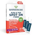 Wondercide - Flea & Tick Dog Spot On - Flea, Tick, and Mosquito Repellent, Prevention for Dogs with Natural Essential Oils - Up to 3 Months Protection - Medium 3 Tubes of 0.10 oz