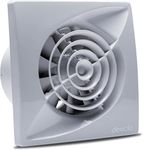 Devola 100mm Bathroom Extractor Fan with Humidistat and Timer, Quiet Mixed Flow Fan, 4 inch Bathroom Fan, Kitchen Fan, Made in Britain (Humidistat & Timer Model) - DVQF100H