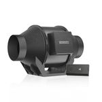 AC Infinity CLOUDLINE H4, Quiet 100mm Inline Duct Fan with Speed Controller Humidity Proof IP65-Rated Ventilation Exhaust Fan in Grow Tents Mushroom Fruiting Chambers Propagation Fungiculture, 4-Inch