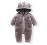 First Kick Unisex Baby Flannel Jumpsuit Classical Style Cosplay Clothes Bunting Outfits Snowsuit Hooded Romper Outwear