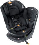 Chicco Fit360 ClearTex Rotating Convertible Car Seat with 360 Degree Rotation for Rear-Facing and Forward-Facing Usage, LeverLock Self-Tensioning Lock System | Black/Black