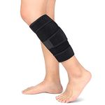 NUCARTURE calf support for men pain relief Leg Wrap Calf Brace Compression,calf Sleeve for women shin splint support for running straps (Black-(1pc))