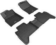 3D MAXpider Custom Fit KAGU Floor Mat (BLACK) for 2018-2023 TOYOTA TACOMA DOUBLE CAB - 1ST ROW 2ND ROW