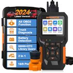 HUMZOR OBD2 Scanner Diagnostic Tool, Car/Heavy Duty Truck Engine Fault Code Reader, NC601 Supporting 16/9 Pin Interface Read Code Erasure Code, Compatible with Light and Heavy Truck, 2 in 1 Scan Tool.