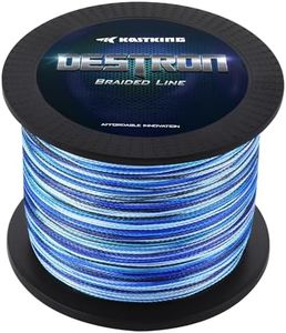 KastKing Destron Braided Fishing Line, Blue Camo , 600 yds-6lb-0.11mm